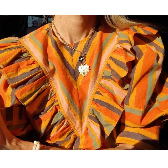 Ulla Johnson Tops - Ulla Johnson Rare Summer Stripe Gamma Blouse size 2